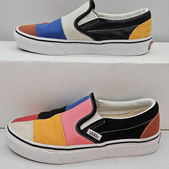 Vans Classic Slip On Patchwork Multi Color Womens 5.5 Mens 4 VN0A38F7VMF - Picture 13 of 15
